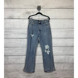 Fashion Nova Women's Go Back To The 90's Side Slit Button Fly Jeans Size 9